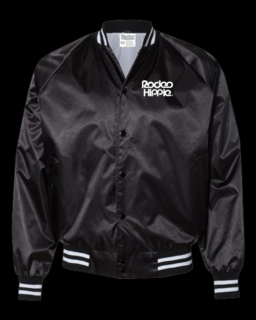 COUNTRY CLUB MEMBER SATIN JACKET BLACK