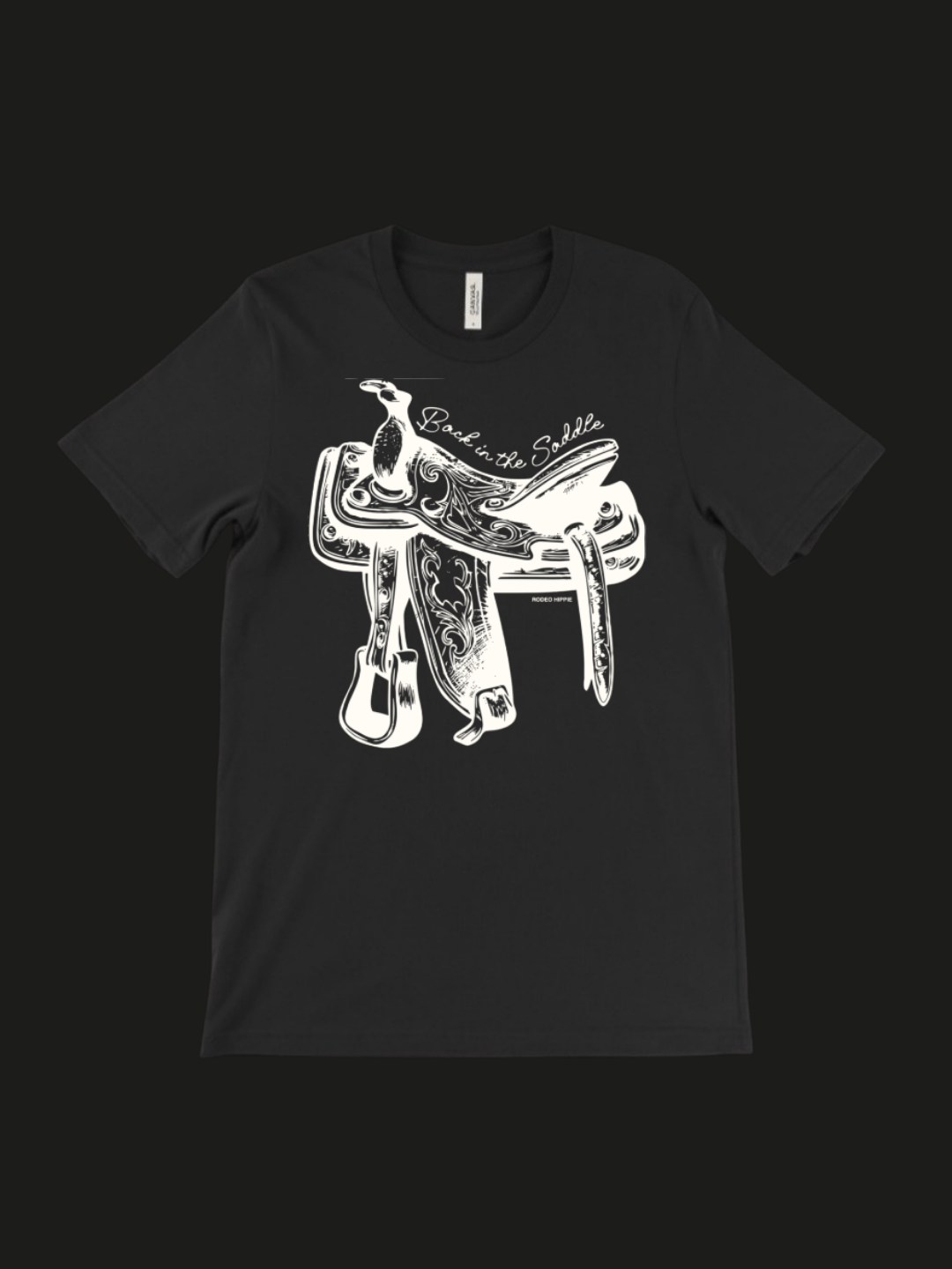 BACK IN THE SADDLE TEE BLACK