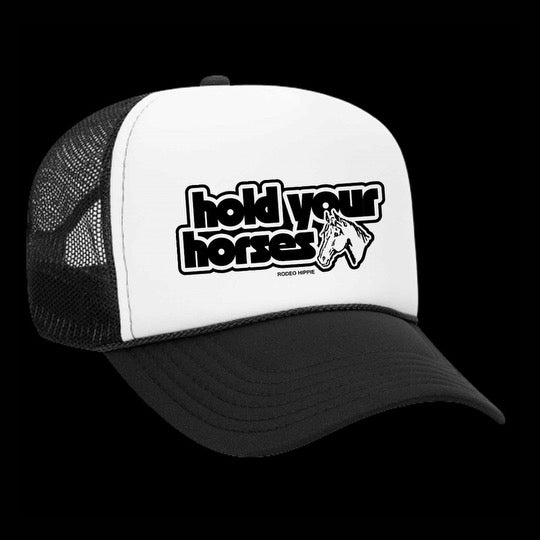 HOLD YOUR HORSES TRUCKER Black/White