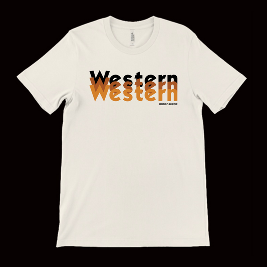 TRIPLE WESTERN TEE NATURAL
