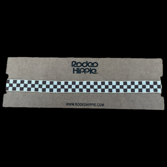 BLACK CHECK HATBAND