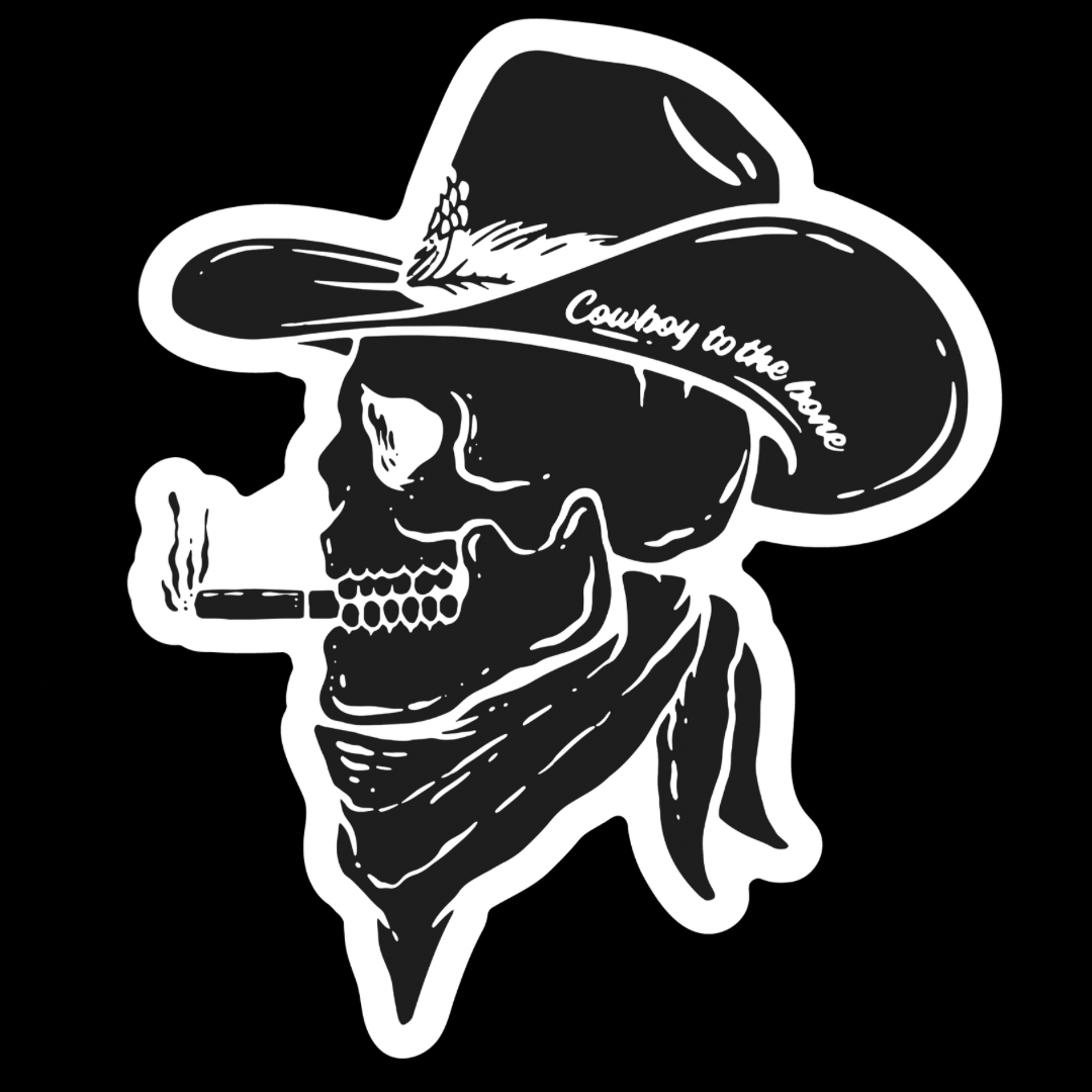COWBOY TO THE BONE STICKER