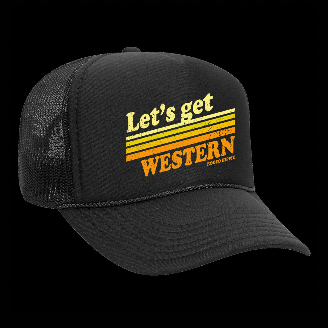 LET'S GET WESTERN BLACK TRUCKER
