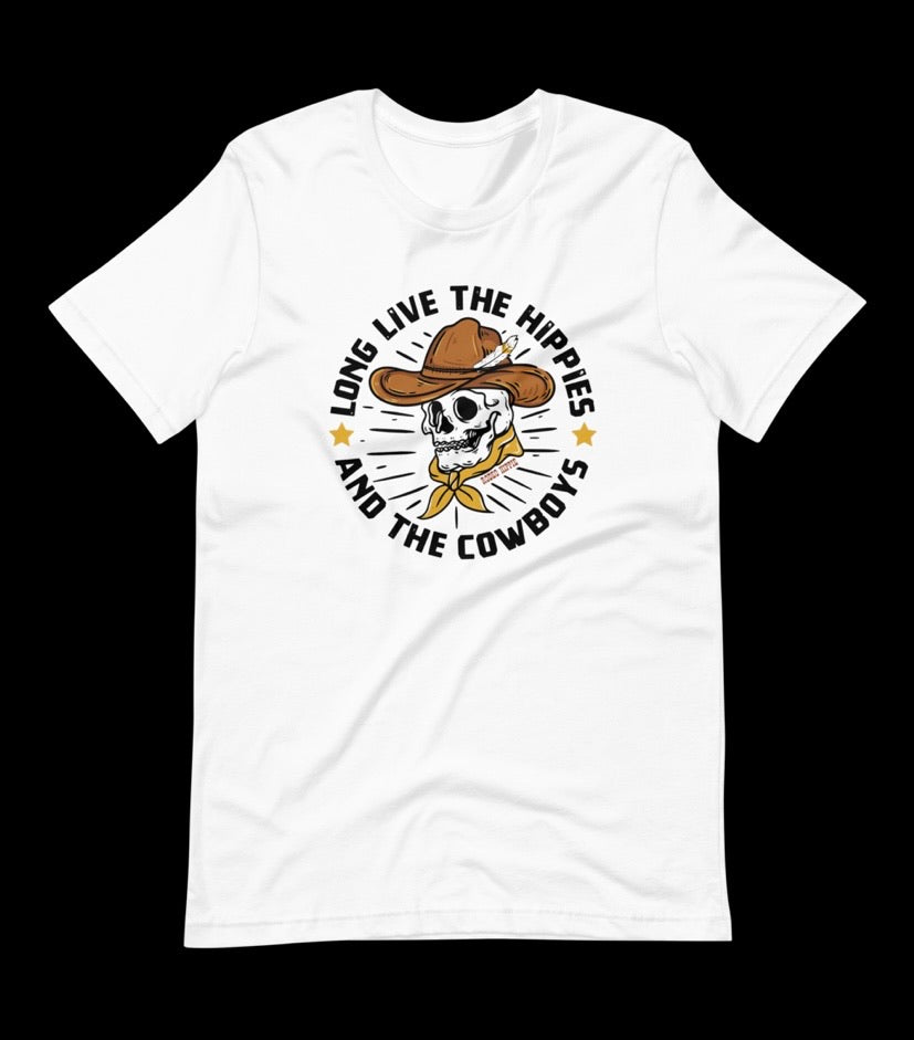 LONG LIVE THE HIPPIES AND THE COWBOYS TEE