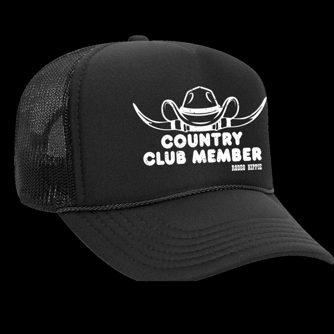 COUNTRY CLUB MEMBER BLACK TRUCKER