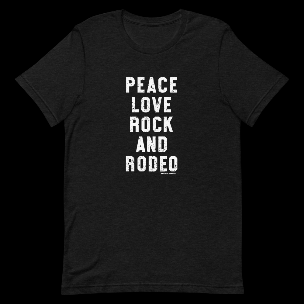 PEACE LOVE ROCK AND RODEO Tee