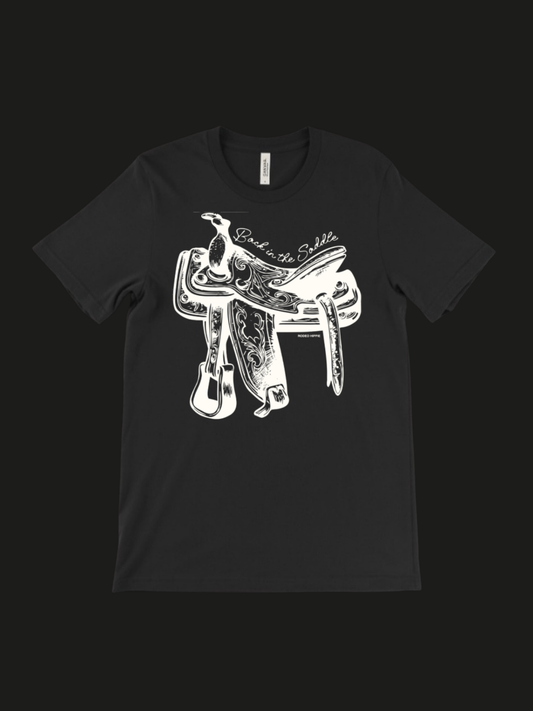 BACK IN THE SADDLE TEE BLACK