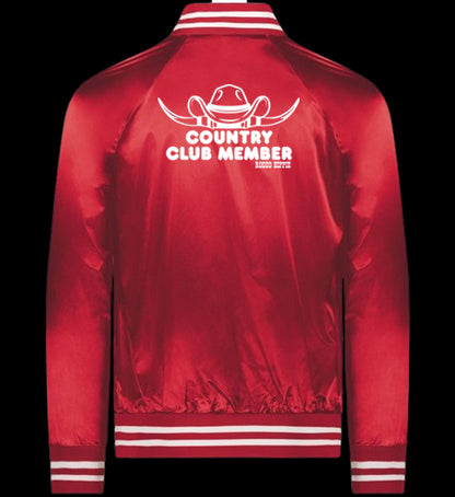 COUNTRY CLUB MEMBER SATIN JACKET RED