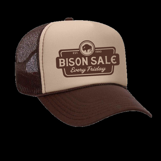 BISON SALE TRUCKER HAT BROWN/TAN