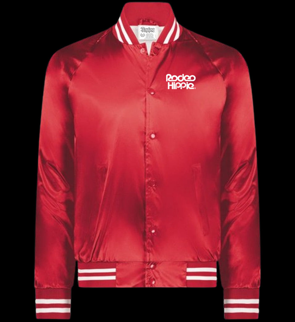 COUNTRY CLUB MEMBER SATIN JACKET RED – RODEO HIPPIE