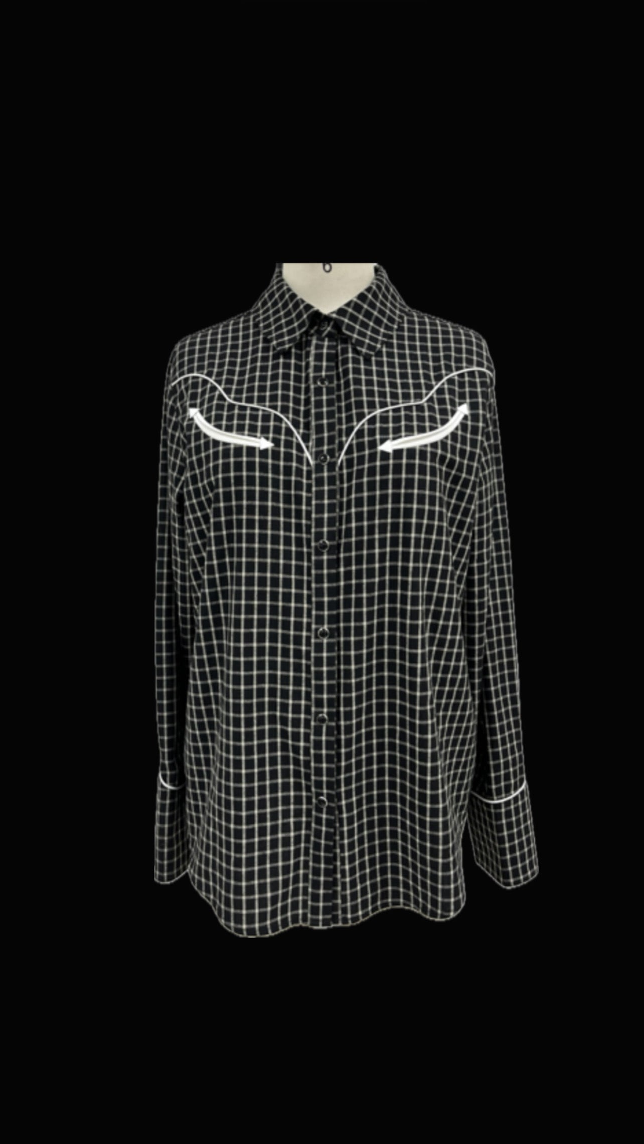 MOD WESTERN BUTTON UP BLOUSE