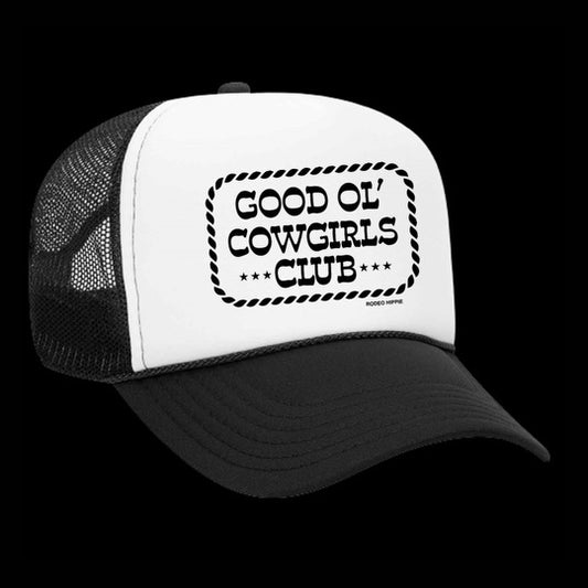 GOOD OL' COWGIRLS CLUB TRUCKER White/Black