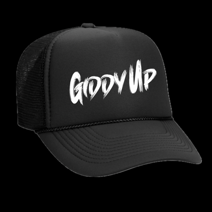 GIDDY UP TRUCKER HAT BLACK