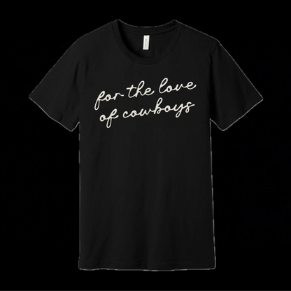 FOR THE LOVE OF COWBOYS TEE BLACK