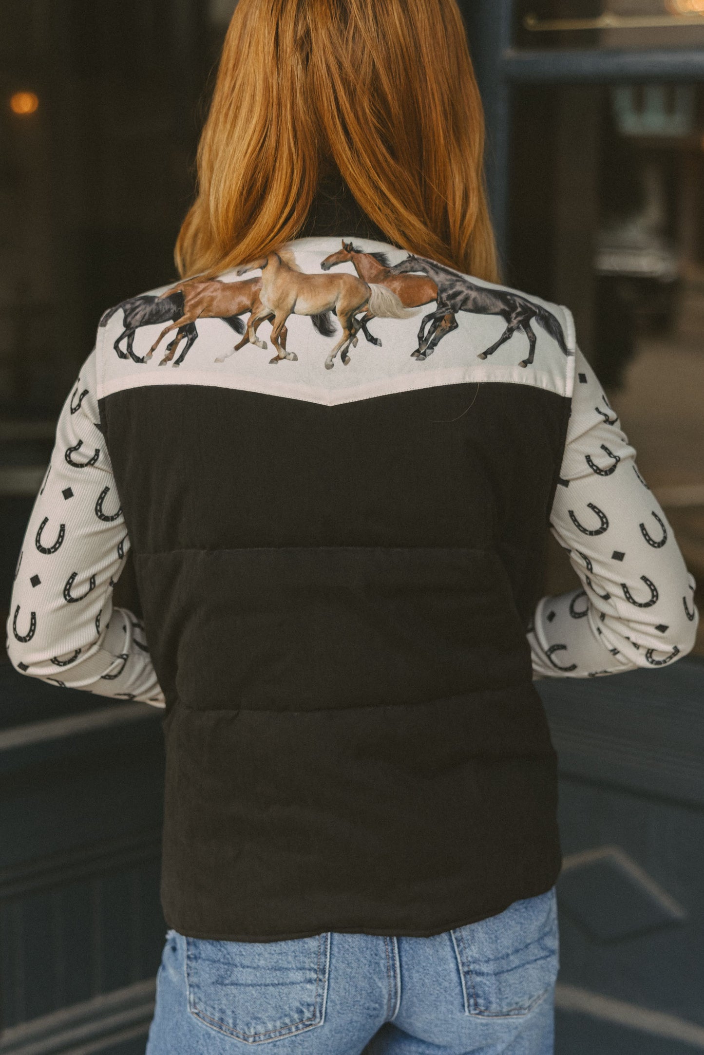 WILD HORSES PUFFER VEST