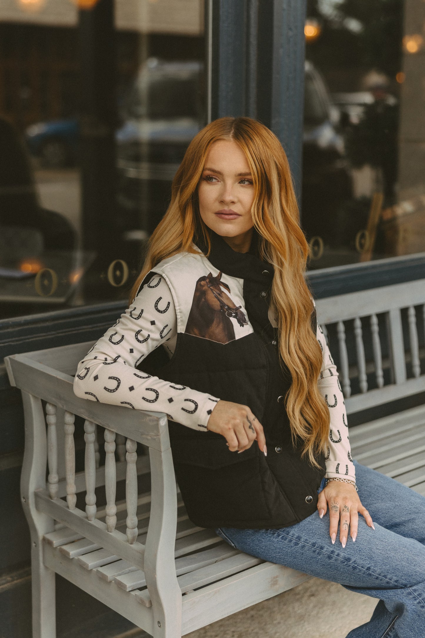 WILD HORSES PUFFER VEST