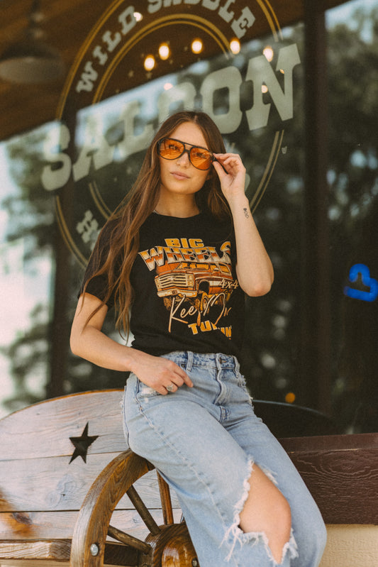 BIG WHEELS TEE BLACK