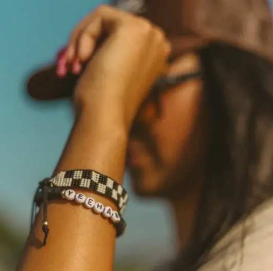 BLACK CHECK BRACELET