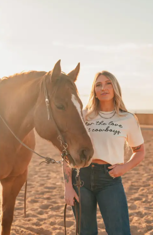 FOR THE LOVE OF COWBOYS TEE NATURAL