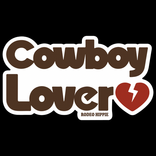 COWBOY LOVER STICKER