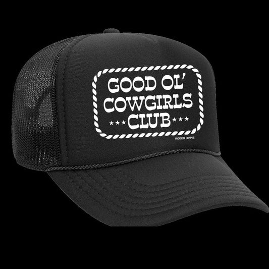 GOOD OL' COWGIRLS CLUB TRUCKER Black/White