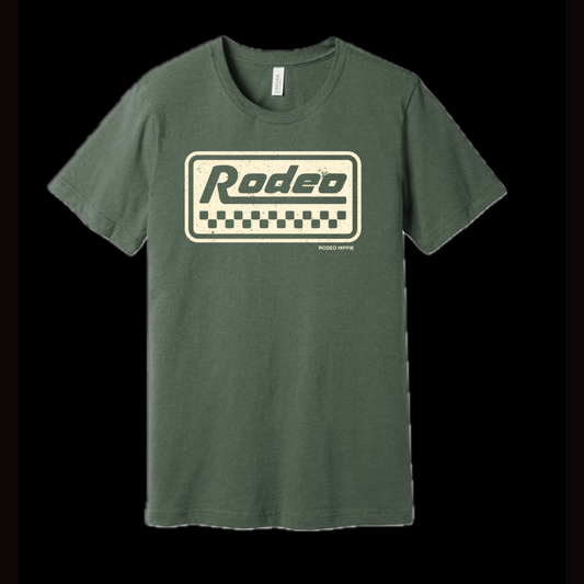 RODEO RACER TEE HEATHER GREEN