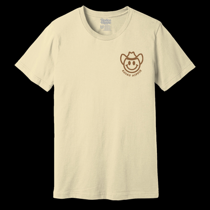 GUEST CHECK TEE NATURAL