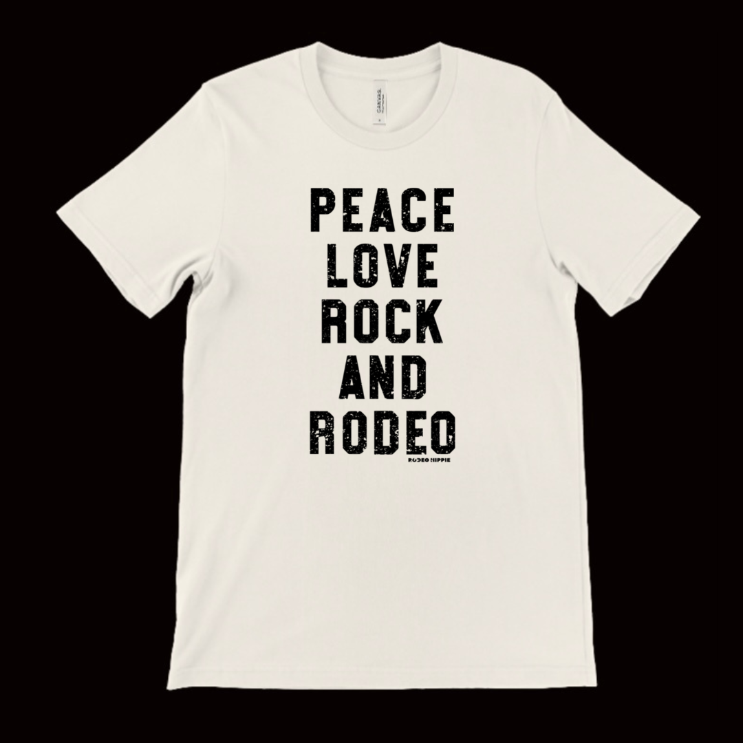 PEACE LOVE ROCK AND RODEO Tee